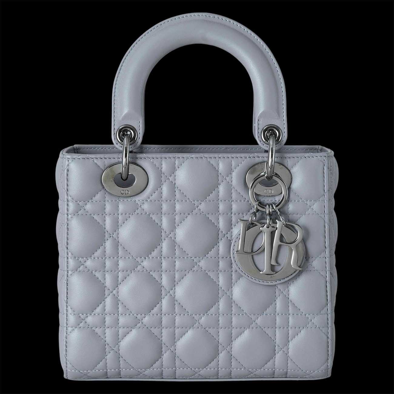 CHRISTIAN DIOR(USED)크리스찬디올 램스킨 레이디디올 스몰